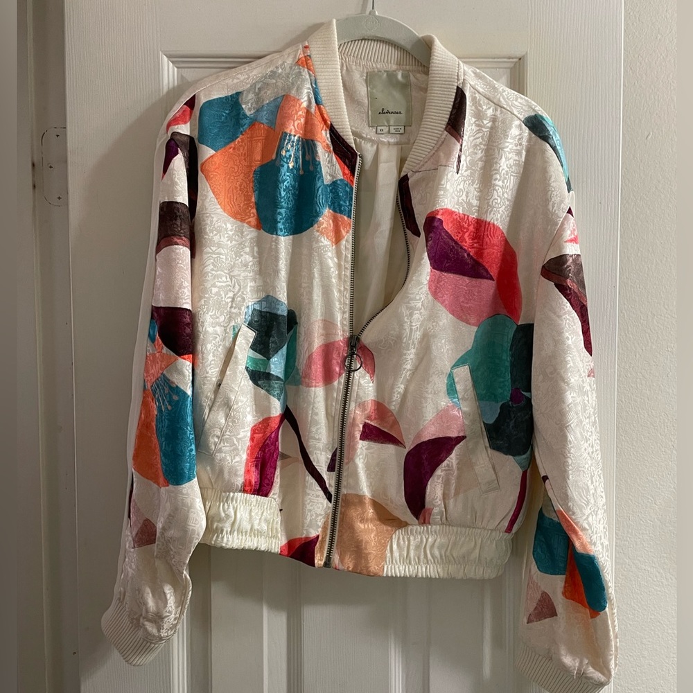Elevenses anthropology retro bomber jacket XS